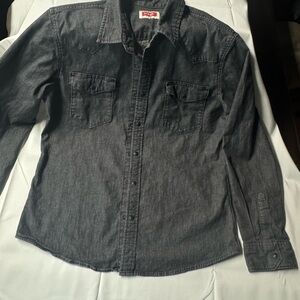 Wrangler Men's Charcoal Button Down Shirt